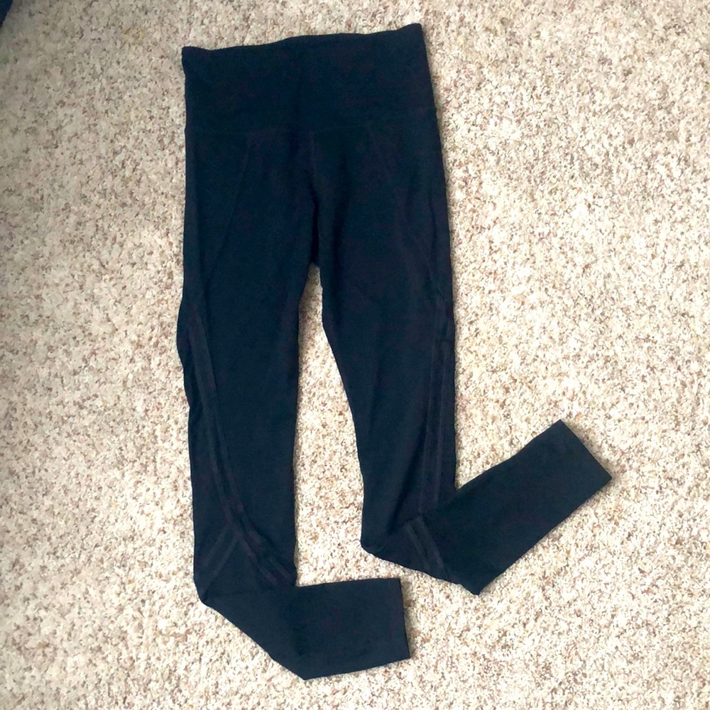 Athleta leggings with partial mesh panels